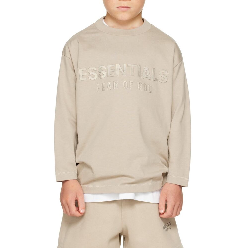Fear of God Essentials Kids Classic In Timber Long Sleeve T-Shirt 10 NWOT